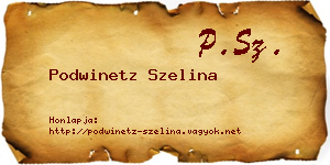 Podwinetz Szelina névjegykártya